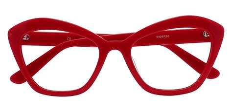 red frames for prescription glasses.